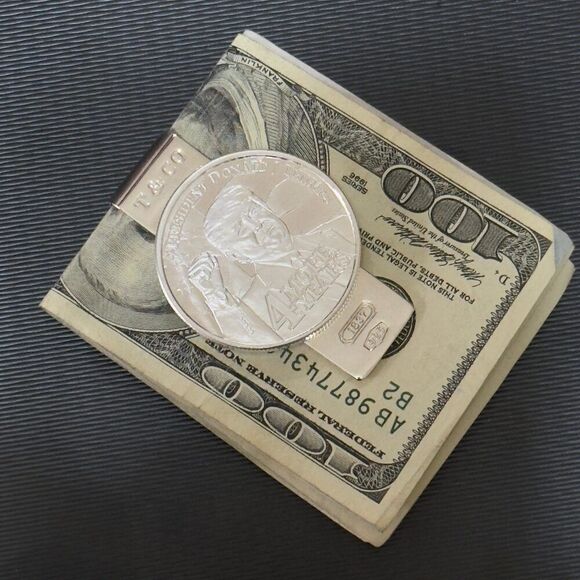 Tiffany & Co Trump Money Clip Sterling Silver Estate TIF906 - Picture 4 of 9